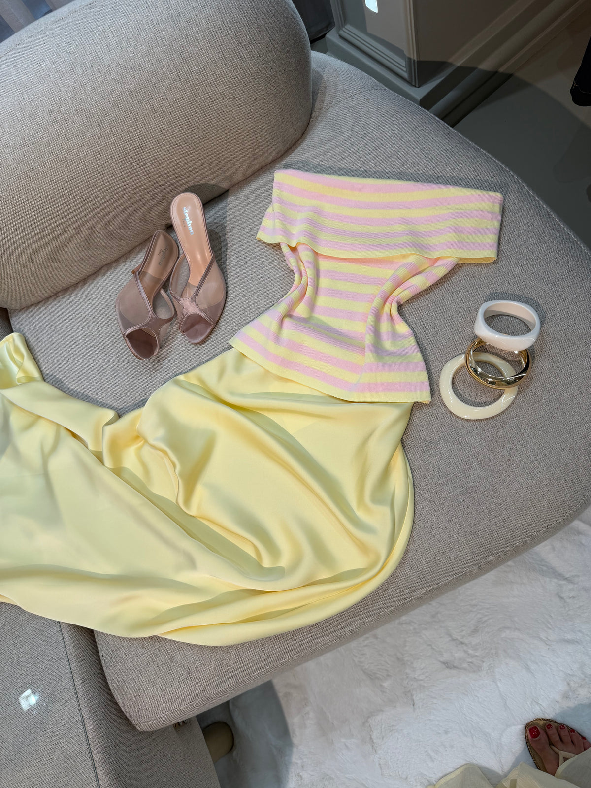 Stripe Strapless Top