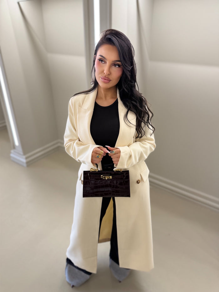 Long Cream Coat